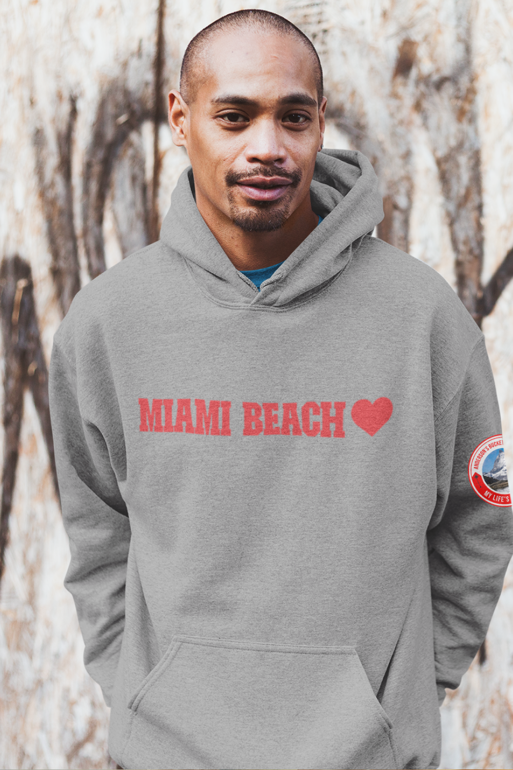 Miami Beach - Hoodie Grey