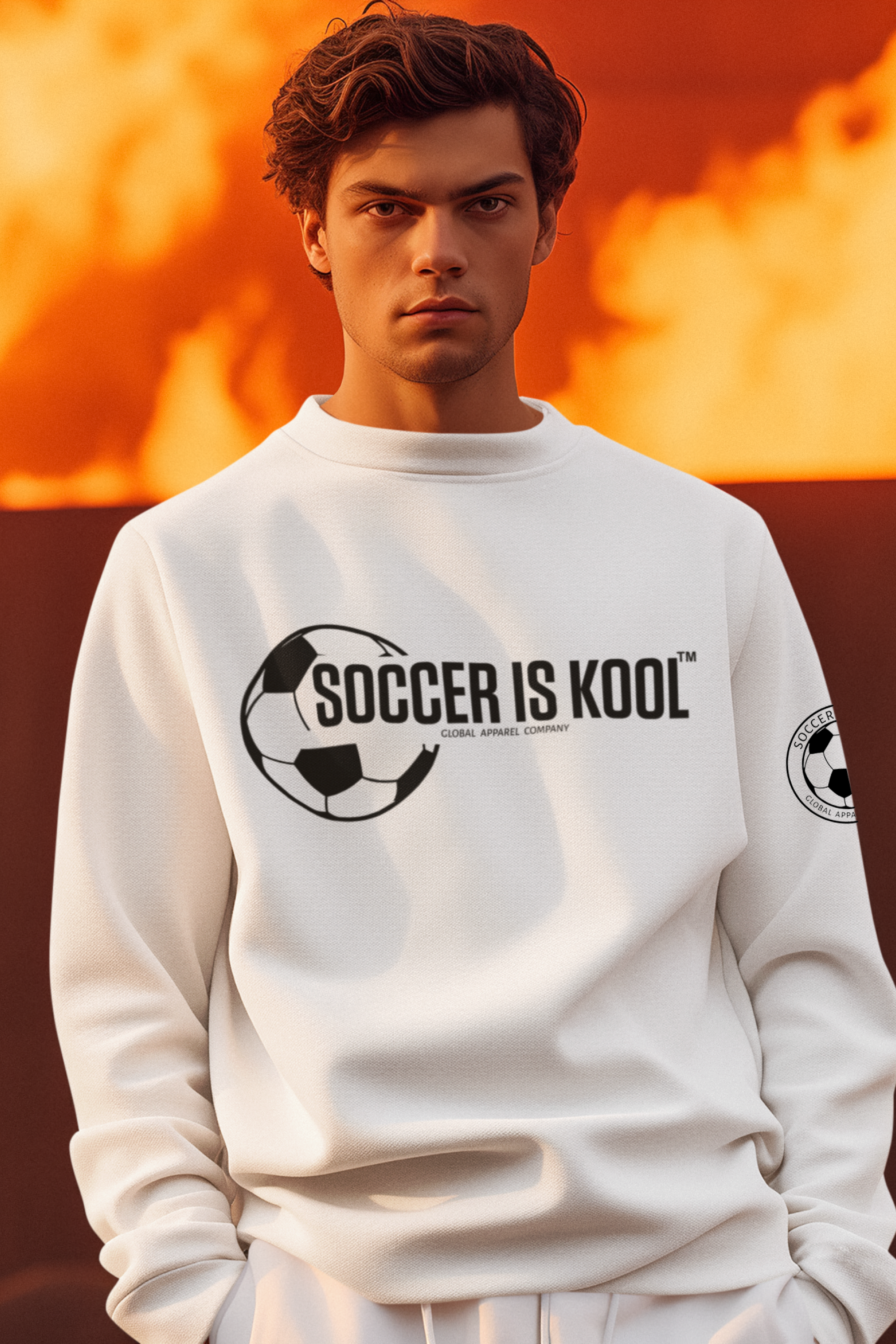 Soccer Is Kool - Crewneck White