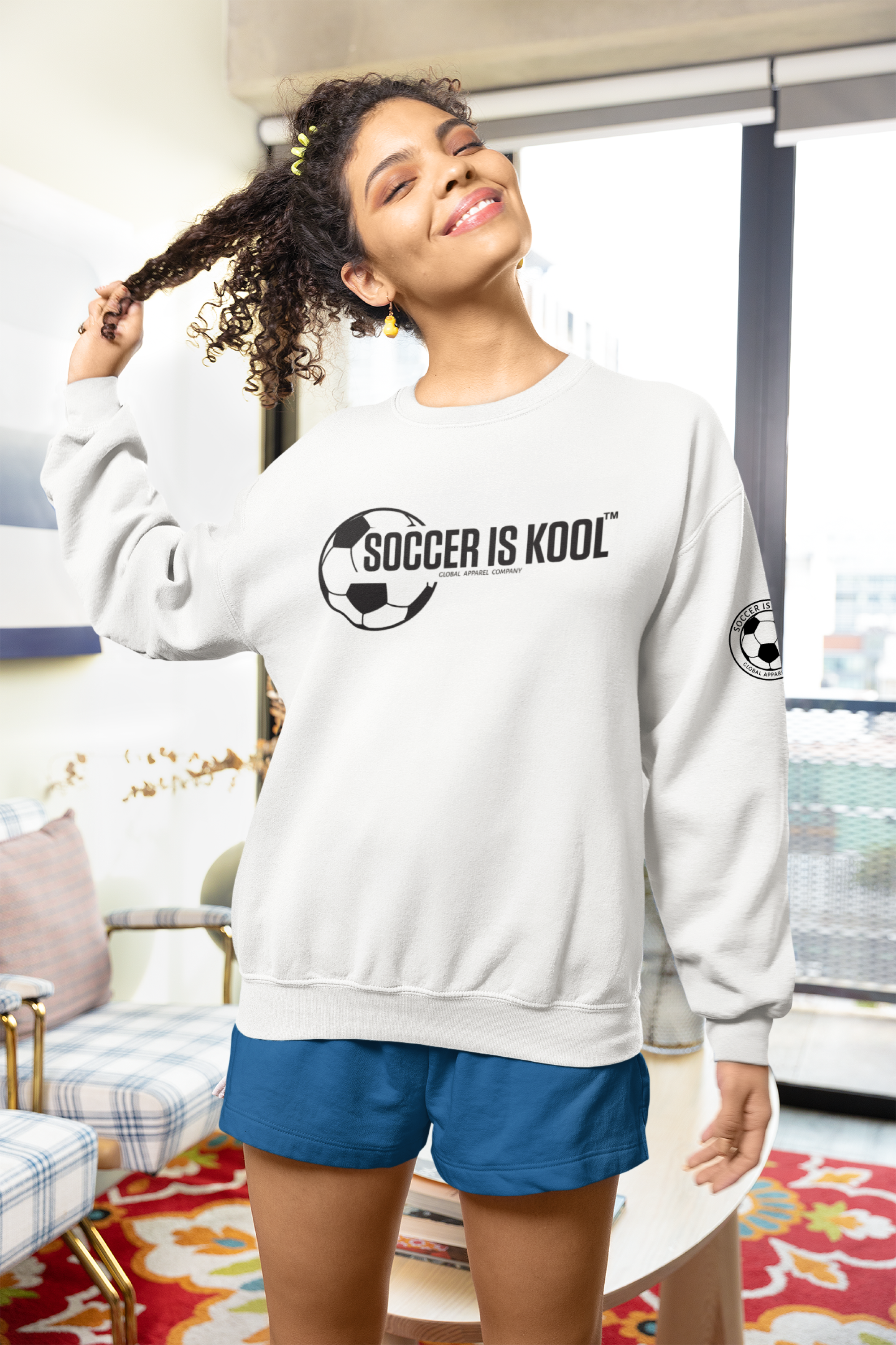 Soccer Is Kool - Crewneck White