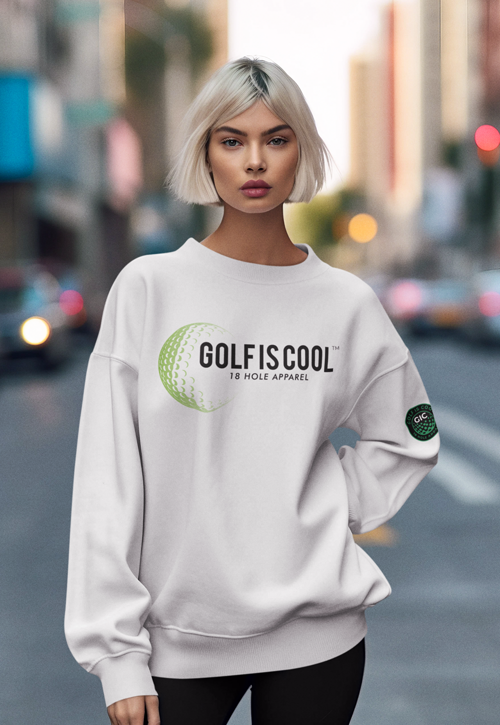 Golf is Cool Apparel - Crewneck White